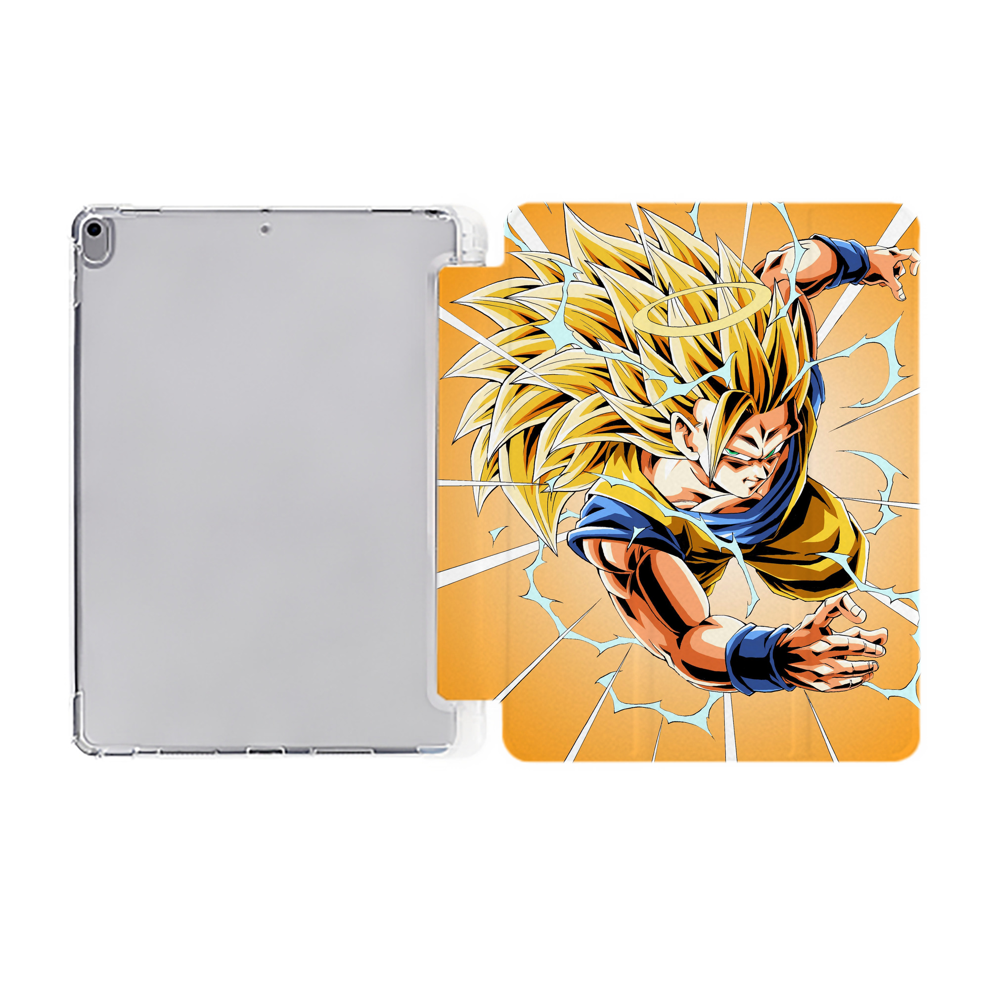（画像用） ドラゴンボール DRAGON BALL IPad ケース ペン収納付き 三つ折りスタンド PUレザー×シリコン 対応機種9.5/10.5/10.9インチ